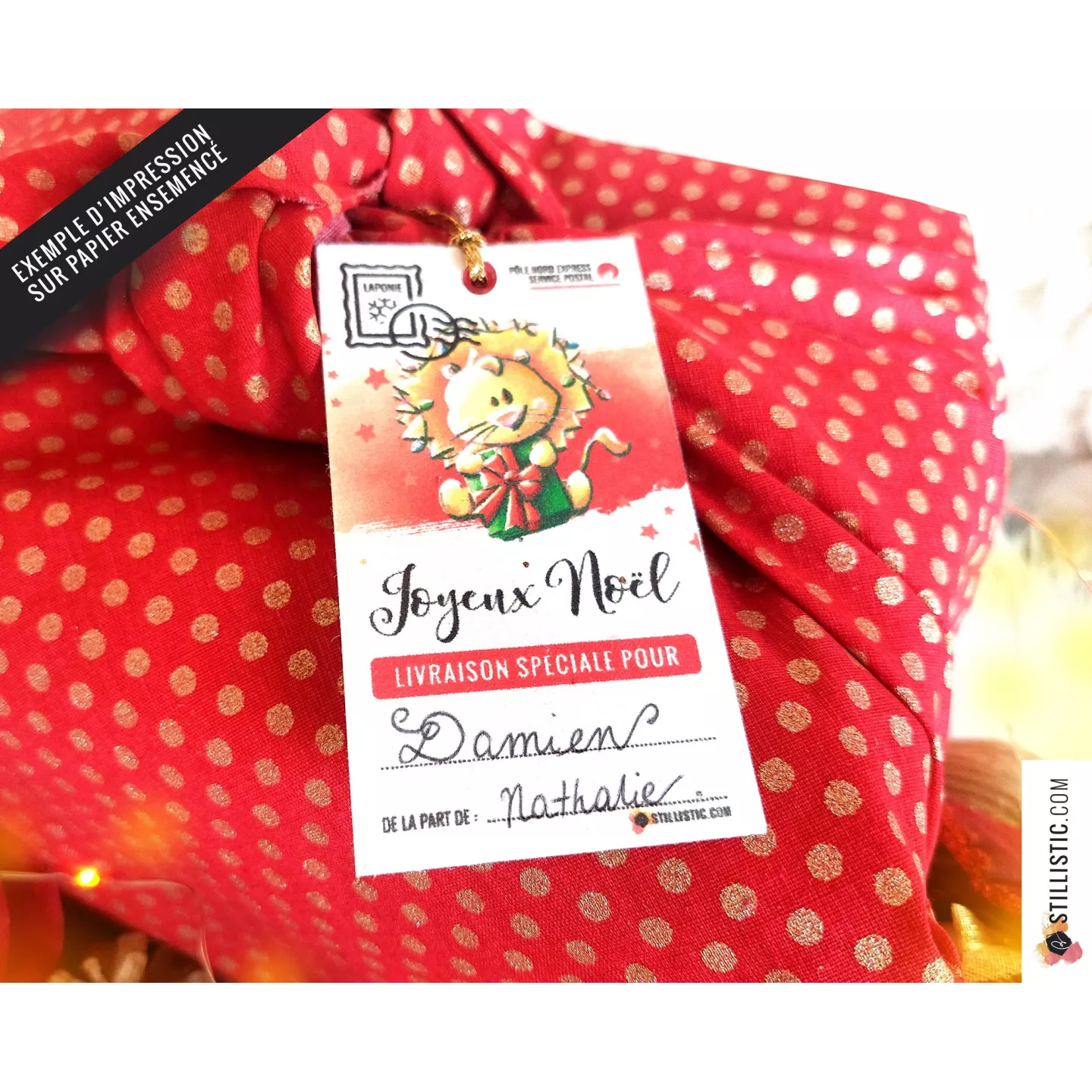 Etiquettes cadeaux de Noël à télécharger et imprimer