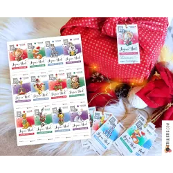 Etiquettes cadeaux de Noël à télécharger et imprimer