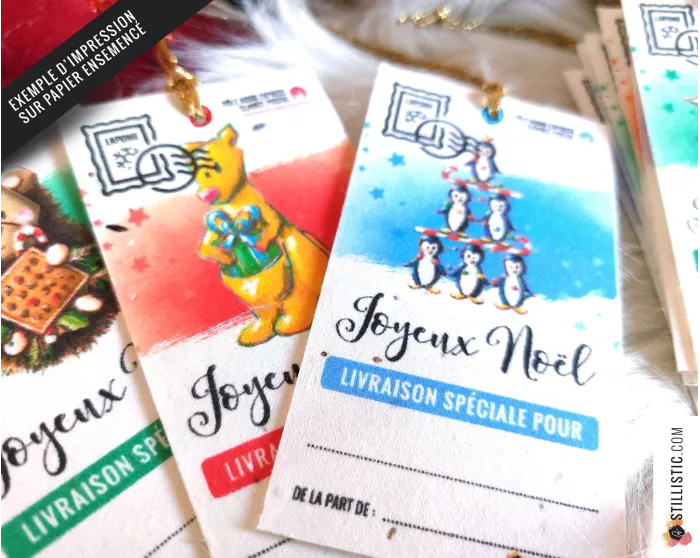 Etiquettes cadeaux de Noël à télécharger et imprimer