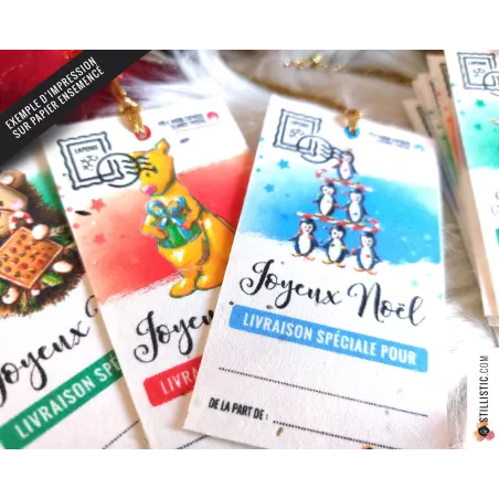 Etiquettes cadeaux de Noël à télécharger et imprimer