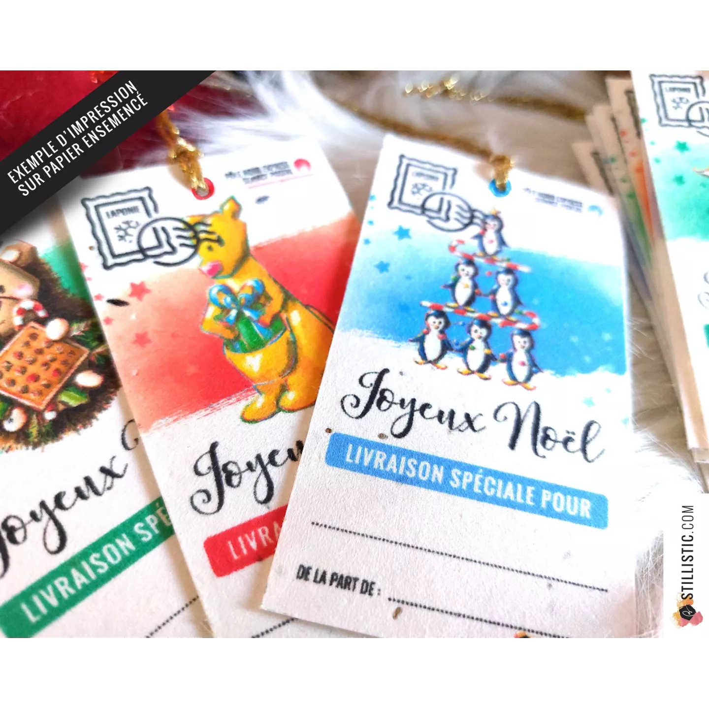 Etiquettes cadeaux de Noël à télécharger et imprimer