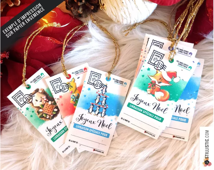 Etiquettes cadeaux de Noël à télécharger et imprimer