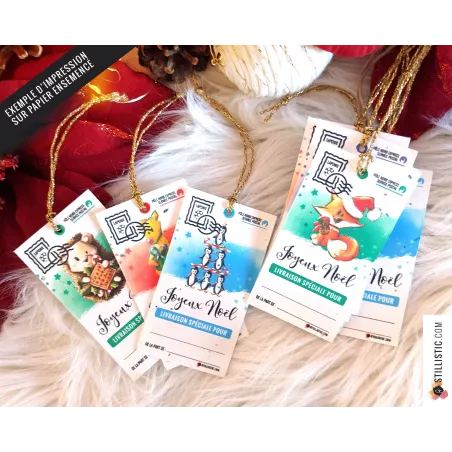 Etiquettes cadeaux de Noël à télécharger et imprimer