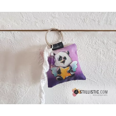 1 x Porte-clé / Bijou de sac coton macramé pierre gemme fête des mères merci maitresse atsem