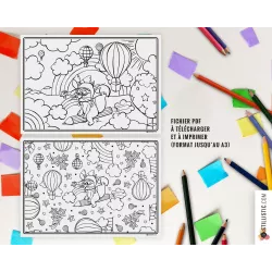 Lot de 2 Sets de table Renard et crayons à imprimer et colorier