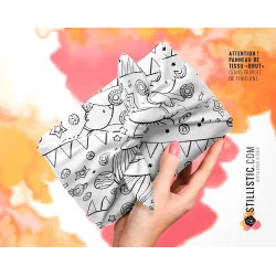 Coupon Furoshiki coloriable Cirque