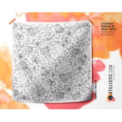 Coupon Furoshiki coloriable Agneau Pâques