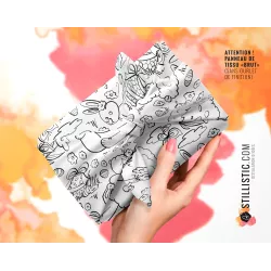 Coupon Furoshiki coloriable Agneau Pâques