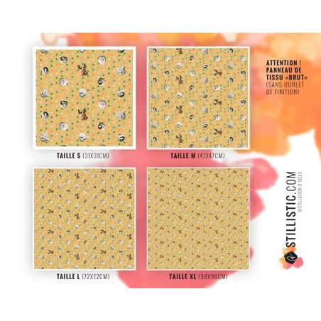 Coupon Furoshiki Animaux du pôle jaune