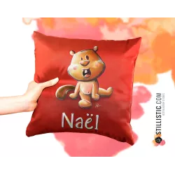 Coupon tissu Coussin de naissance Bébé Castor