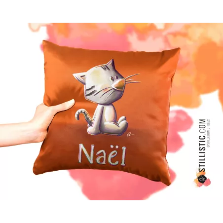 Coupon tissu Coussin de naissance Bébé Chat