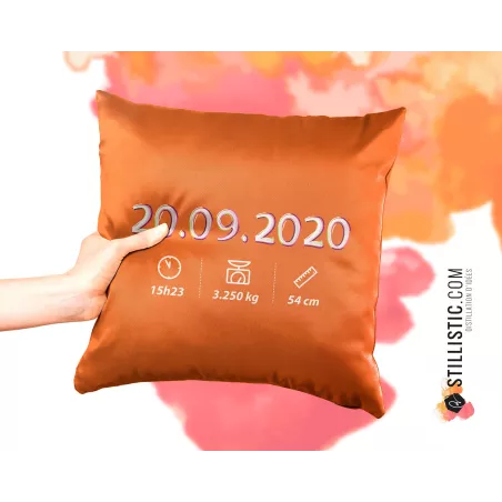 Coupon tissu Coussin de naissance Bébé Chat