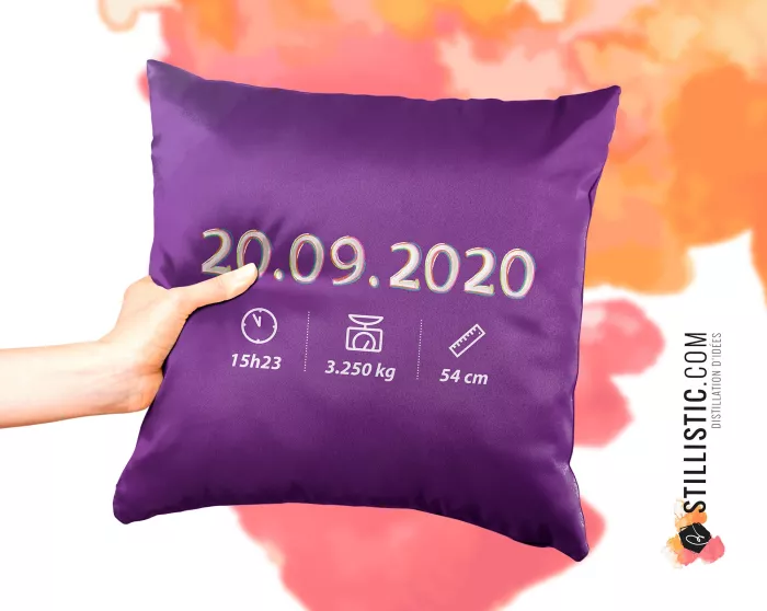 Coupon tissu Coussin de naissance Bébé Girafe