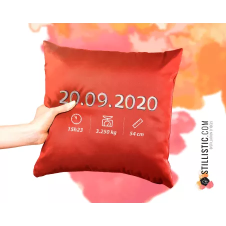 Coupon tissu Coussin de naissance Bébé Lion