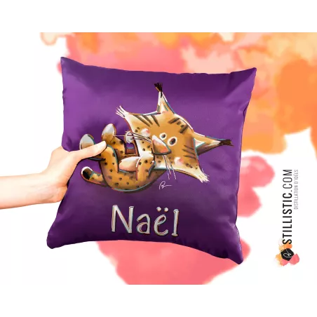 Coupon tissu Coussin de naissance Bébé Lynx