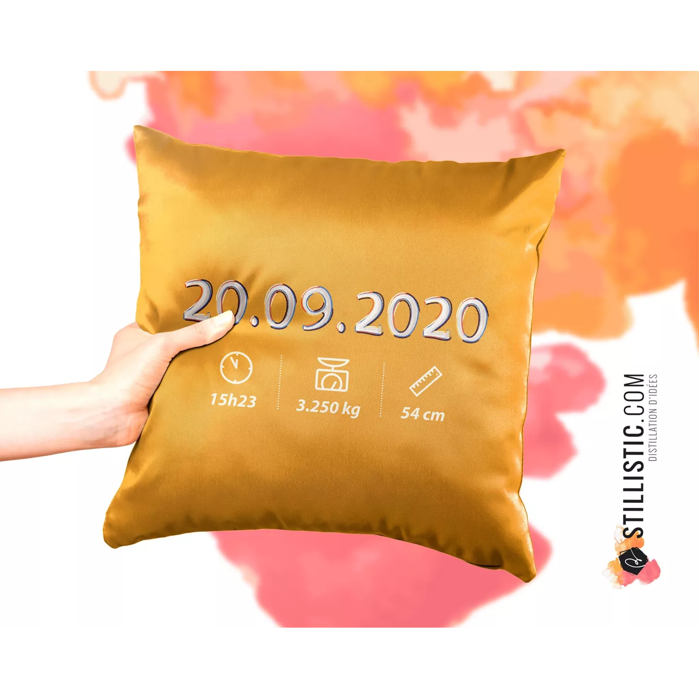 Coupon tissu Coussin de naissance Bébé Ours