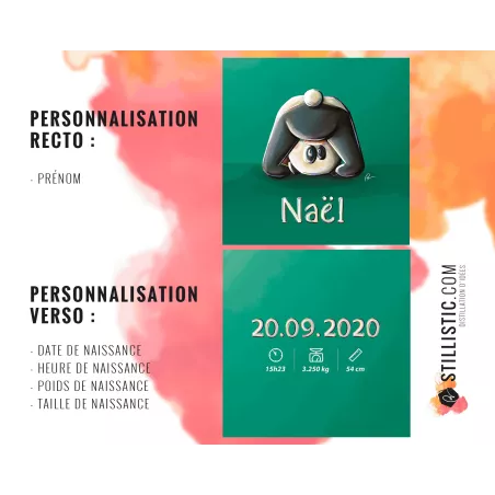 Coupon tissu Coussin de naissance Bébé Panda