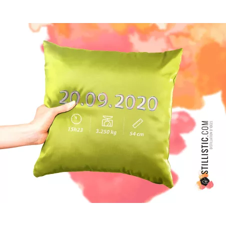 Coupon tissu Coussin de naissance Bébé  Renard Papillon