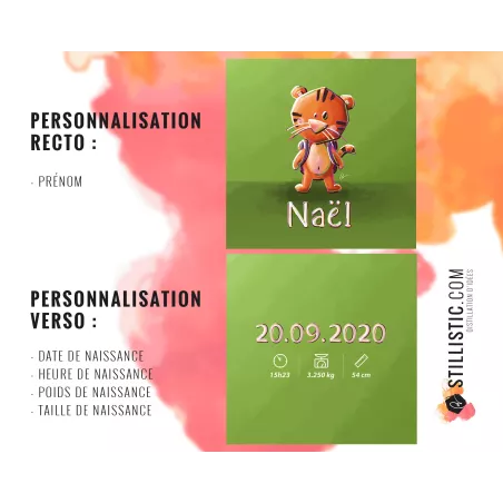 Coupon tissu Coussin de naissance Bébé Tigre