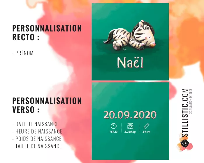 Coupon tissu Coussin de naissance Bébé Zèbre