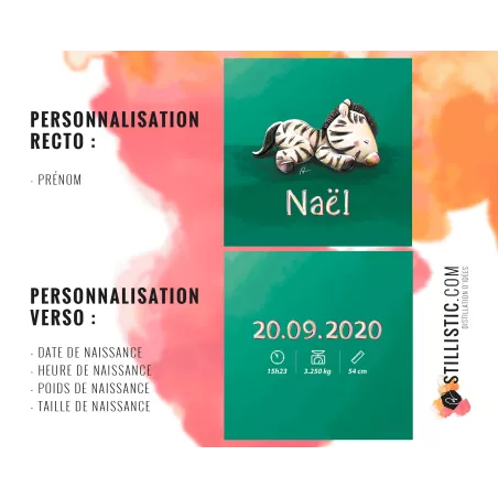 Coupon tissu Coussin de naissance Bébé Zèbre