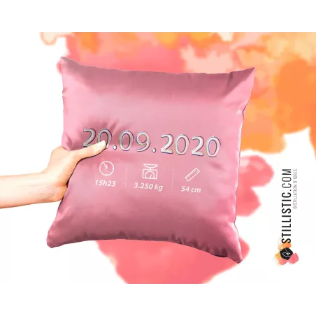 Coupon tissu Coussin de naissance Tigre blanc