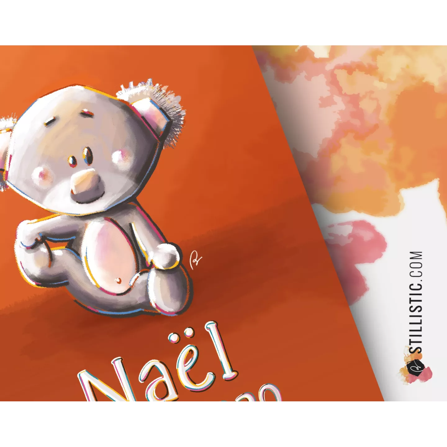 Poster de naissance Bébé Koala personnalisé