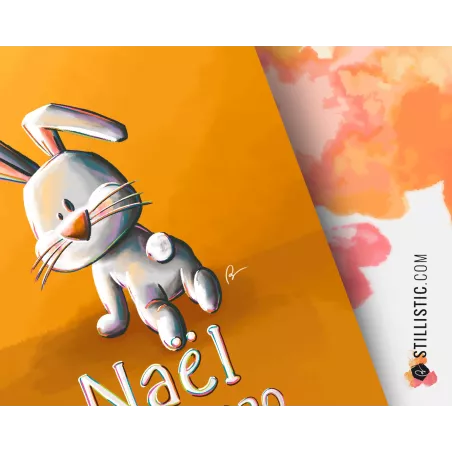 Poster de naissance Bébé Lapin personnalisé