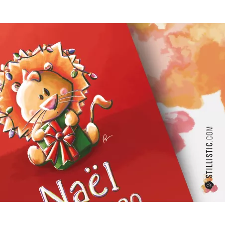 Poster de naissance Bébé Lion personnalisé