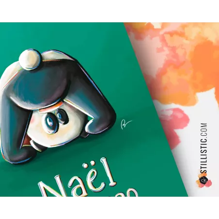 Poster de naissance Bébé Panda personnalisé