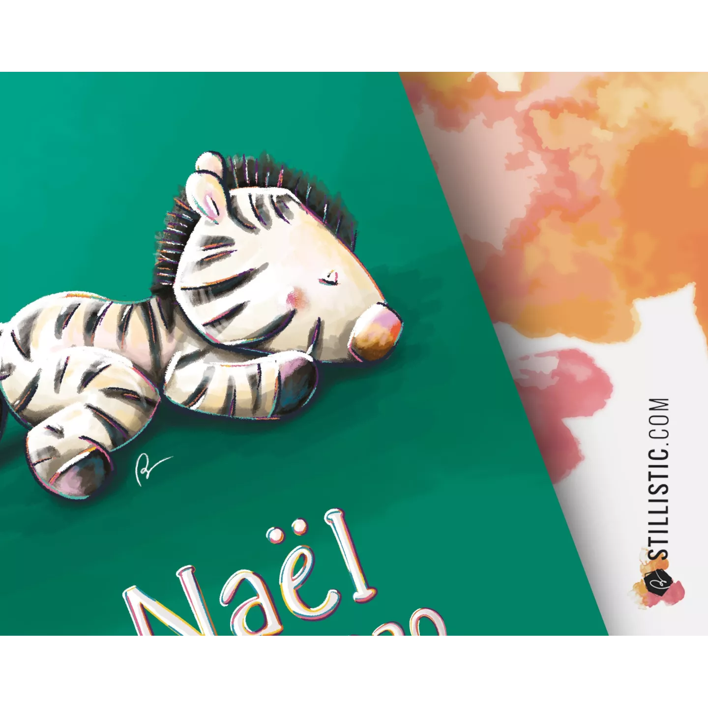 Poster de naissance Bébé Zèbre personnalisé