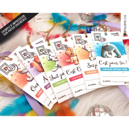 Etiquettes cadeaux toutes occasions à imprimer - format numérique