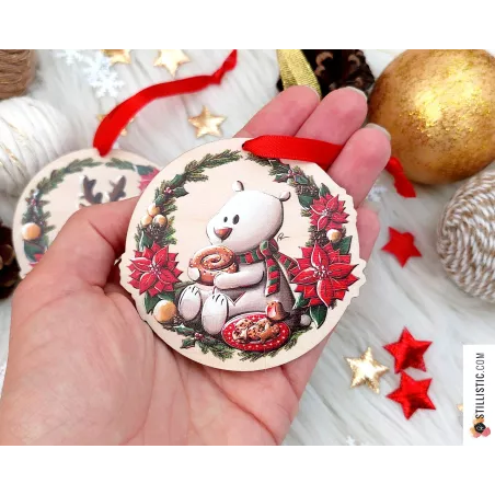 Décorations de Noël en bouleau animaux