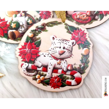 Décorations de Noël en bouleau animaux