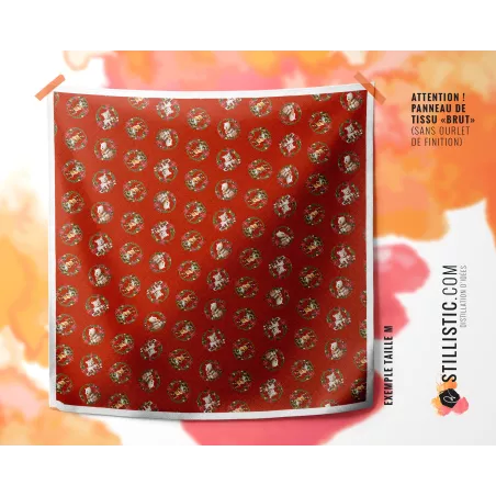 Coupon Furoshiki Couronne Noël rouge