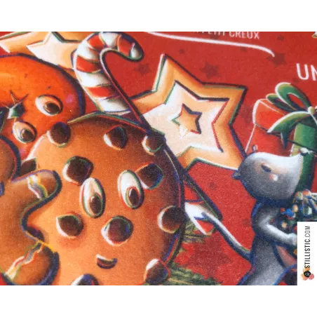 Set de table du Père Noël Motif Souris en Feutrine épaisse