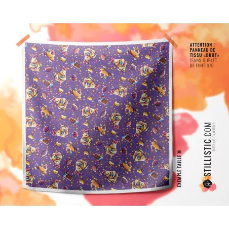 Coupon Furoshiki Poulette de Pâques Violet