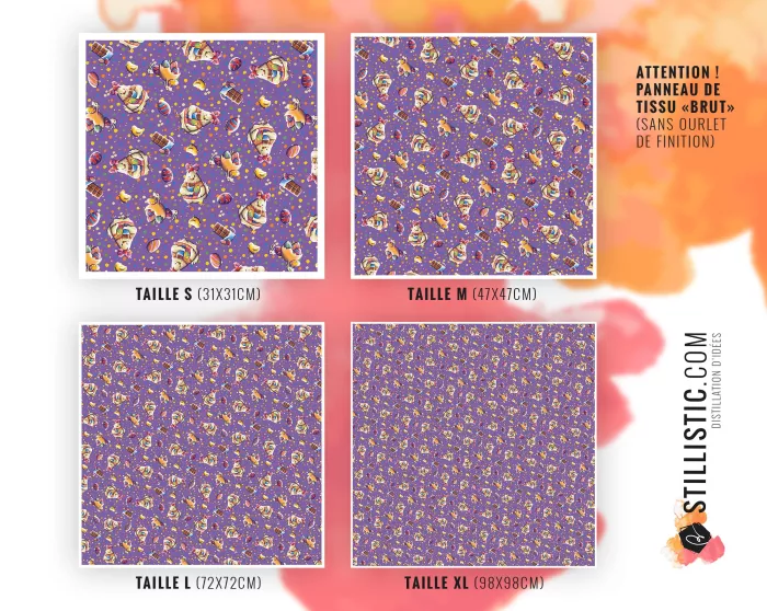 Coupon Furoshiki Poulette de Pâques Violet