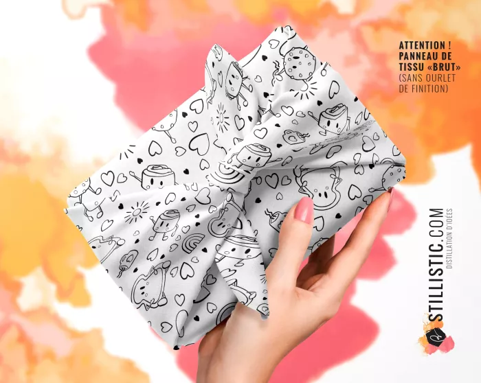 Coupon coloriable Furoshiki Amis du Petit Déjeuner