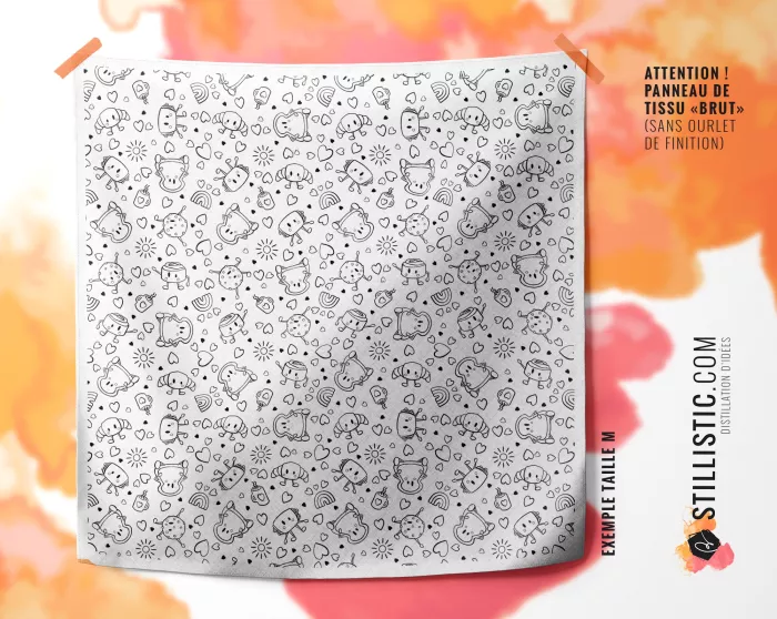 Coupon coloriable Furoshiki Amis du Petit Déjeuner