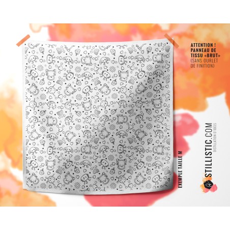 Coupon coloriable Furoshiki Amis du Petit Déjeuner