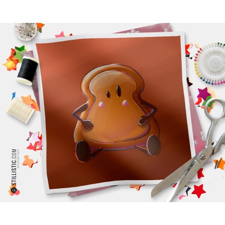 Coupon illustré Tartine coton ou minky