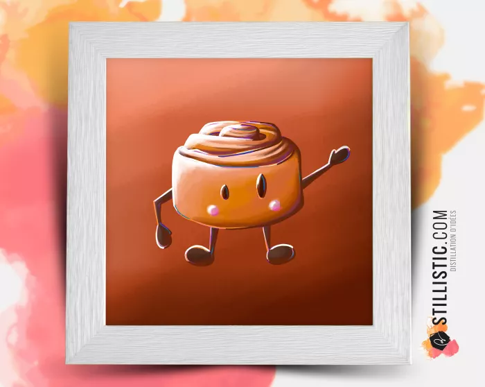 Cadre Illustration Cinnamon Roll