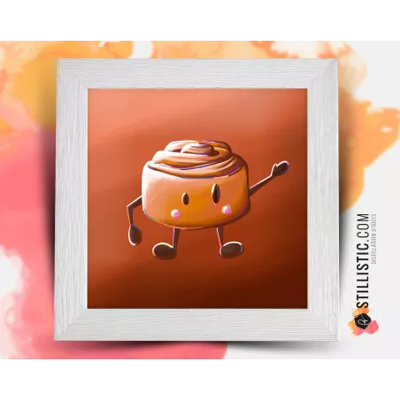 Cadre Illustration Cinnamon Roll