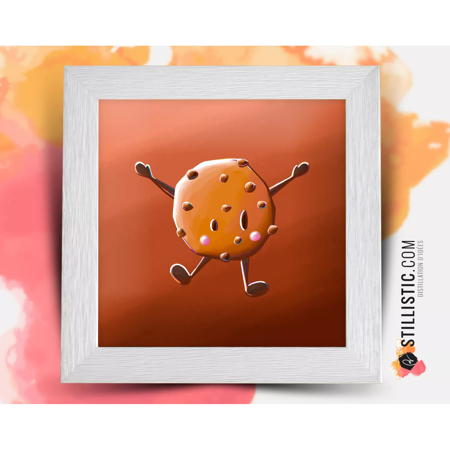 Triptyque lot de 3 Cadres Amis du Petit Déjeuner 25x25cm