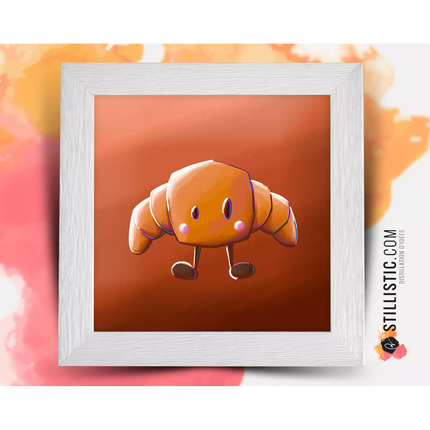 Triptyque lot de 3 Cadres Amis du Petit Déjeuner 25x25cm