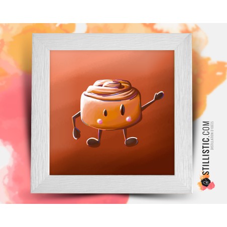 Triptyque lot de 3 Cadres Amis du Petit Déjeuner 25x25cm