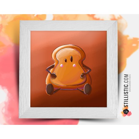 Triptyque lot de 3 Cadres Amis du Petit Déjeuner 25x25cm