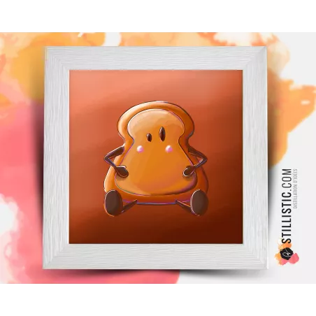 Triptyque lot de 3 Cadres Amis du Petit Déjeuner 25x25cm