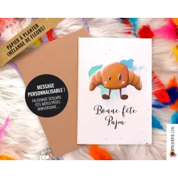 Carte de voeux à planter Croissant + enveloppe